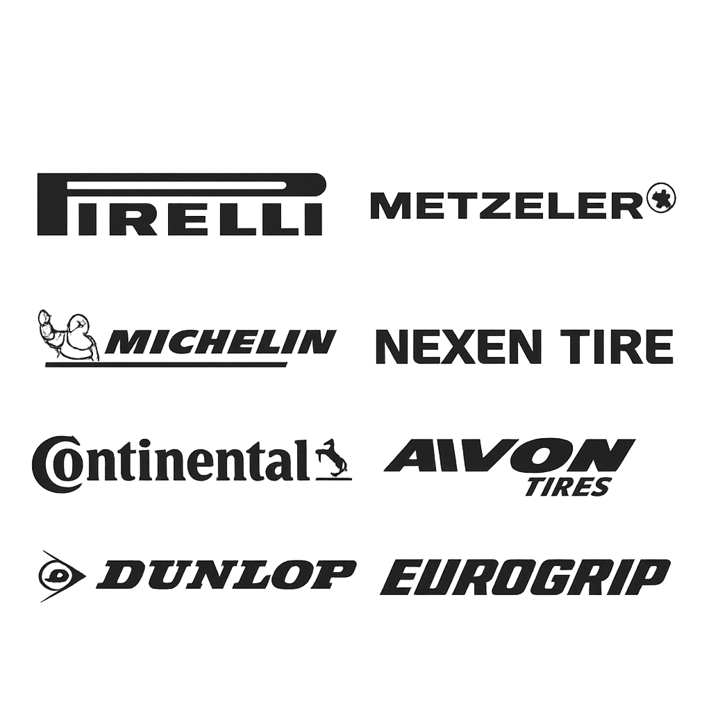 Tire Brand Partners: Pirelli, Metzeler, Michelin, Nexen Tire, Continental, Avon Tires, Dunlop, Eurogrip
